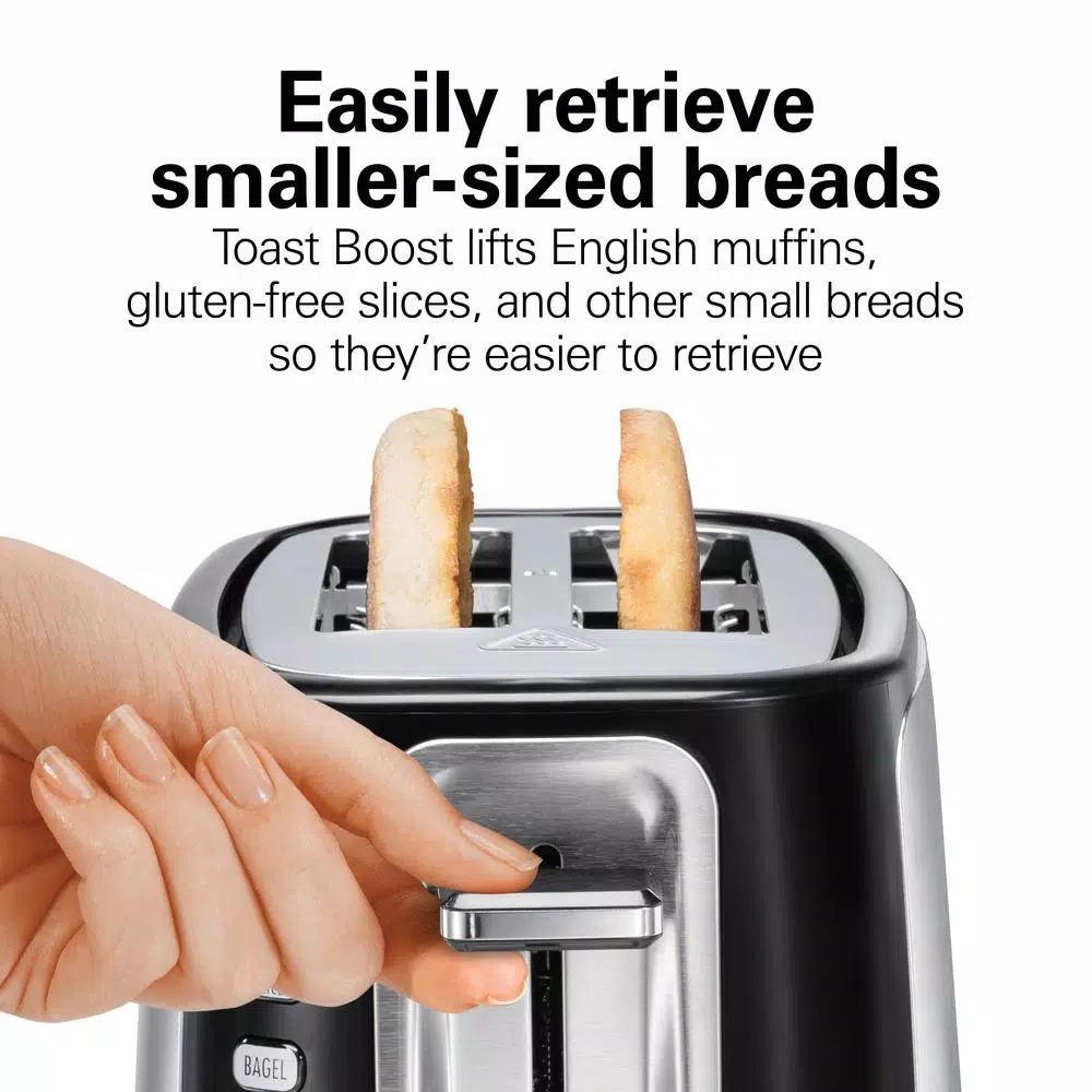 Hamilton Beach Sure-Toast 2-Slice Stainless Steel Wide Slot Toaster, 800W