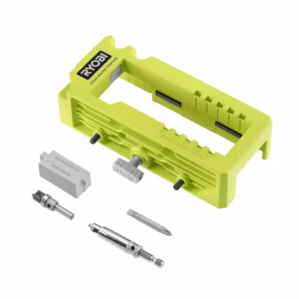 RYOBI Door Hinge Installation Kit with Router Bit and Self-Centering Hinge Bit