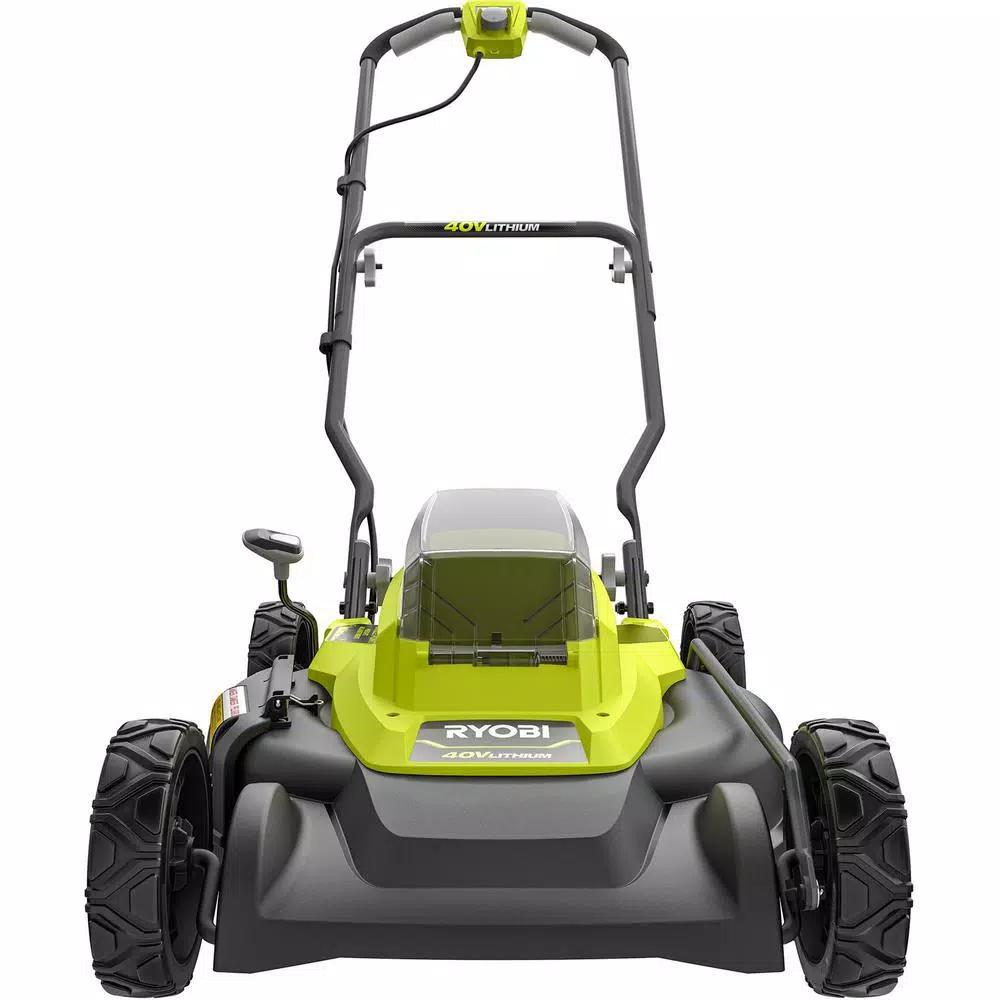 RYOBI 40V 18 in. 2-in-1 Cordless Lithium-Ion Walk Behind Push Mower with (2) 4 Ah Batteries and Charger