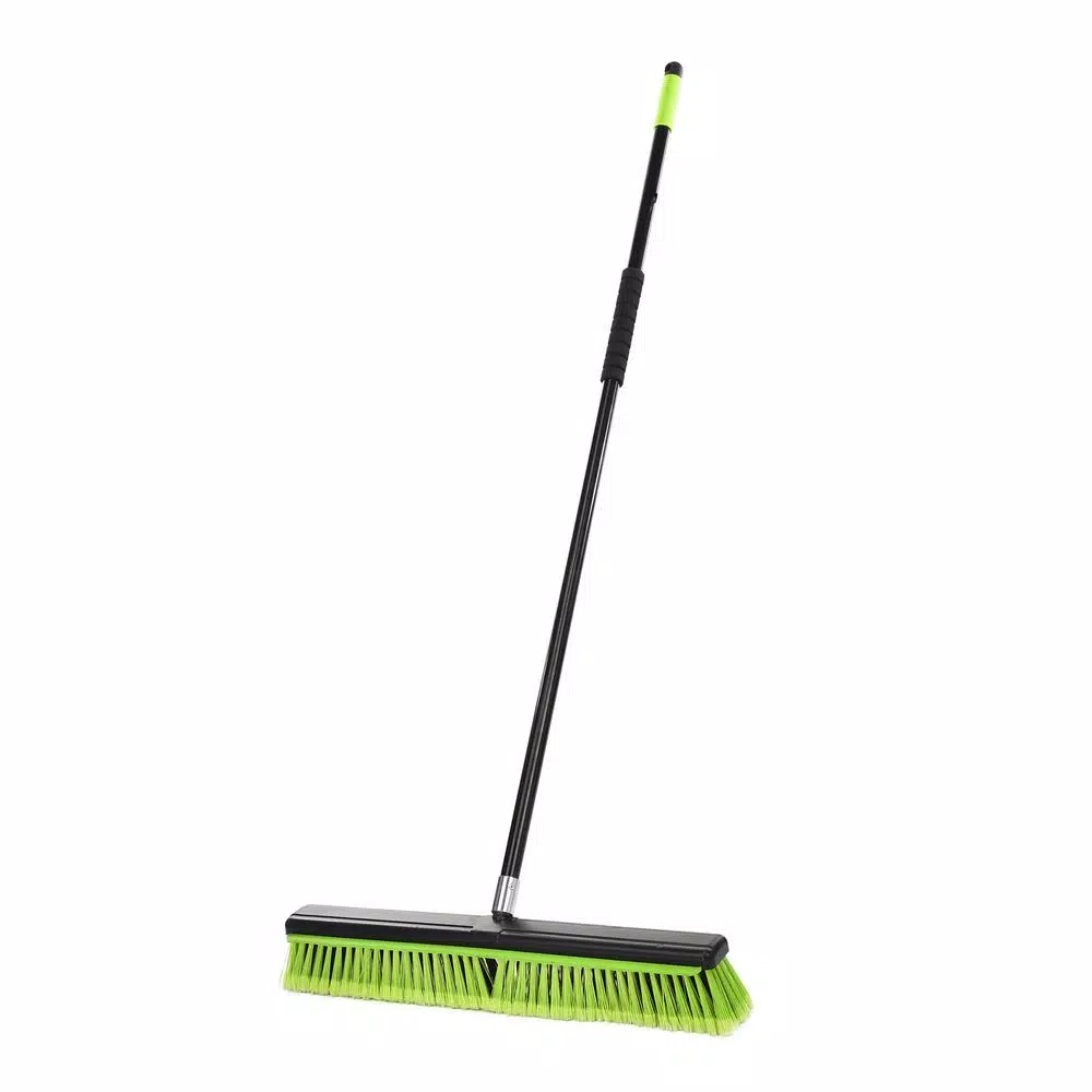 Alpine Industries 24 in. 2-in-1 Squeegee Push Broom, Green