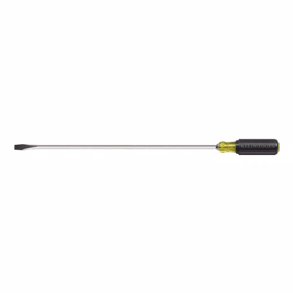 Klein Tools 1/2 in. Keystone-Tip Flat Head Screwdriver, 12 in. Heavy-Duty Square Shank