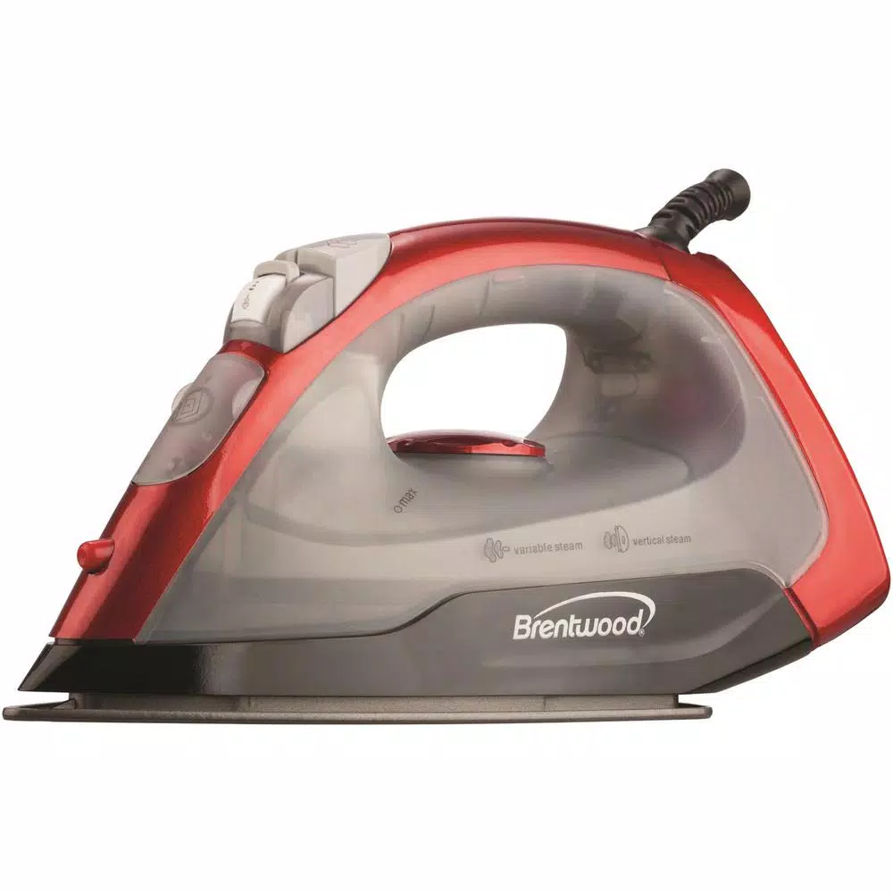 Brentwood Appliances MPI-54 1000W Nonstick Steam Iron, Red