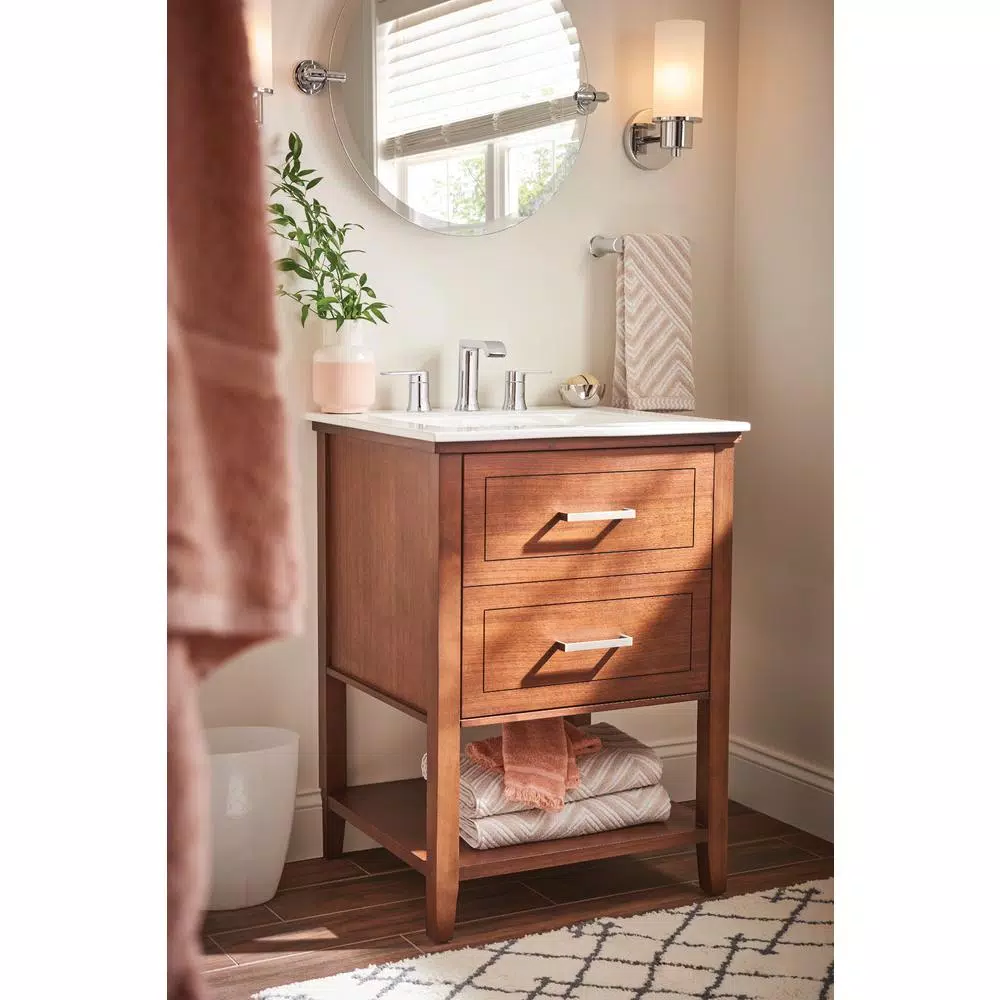 MOEN Genta 3-Piece Chrome Bath Hardware Set: 24 in. Towel Bar, Hand Towel Bar, and Toilet Paper Holder