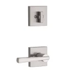 Baldwin Prestige Spyglass Single Cylinder Satin Nickel Handleset with Square Lever and SmartKey Security thumbnail 8