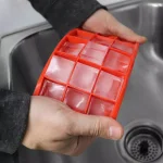Unbranded Red Rectangular Silicone Ice Cube Tray - 15 Large 1.25 inch Cubes thumbnail 6