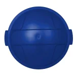 HDX Otto 32 Gal. Blue Round Plastic Recycling Bin with Lid and Recycling Logo thumbnail 3