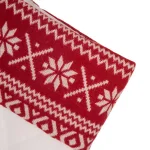 Glitzhome 21 in. White Fleece Polyester Christmas Stocking Decor (2-Pack) thumbnail 4