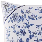 Laura Ashley Charlotte Blue Multicolored Floral Cotton Blend 16 in. Square Throw Pillow thumbnail 2