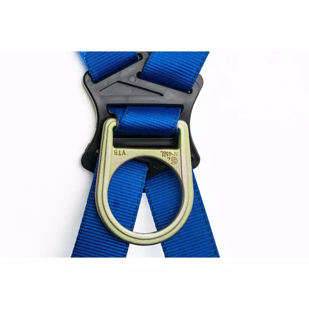 Werner LiteFit Standard 1 D-Ring Safety Harness, XL, Blue
