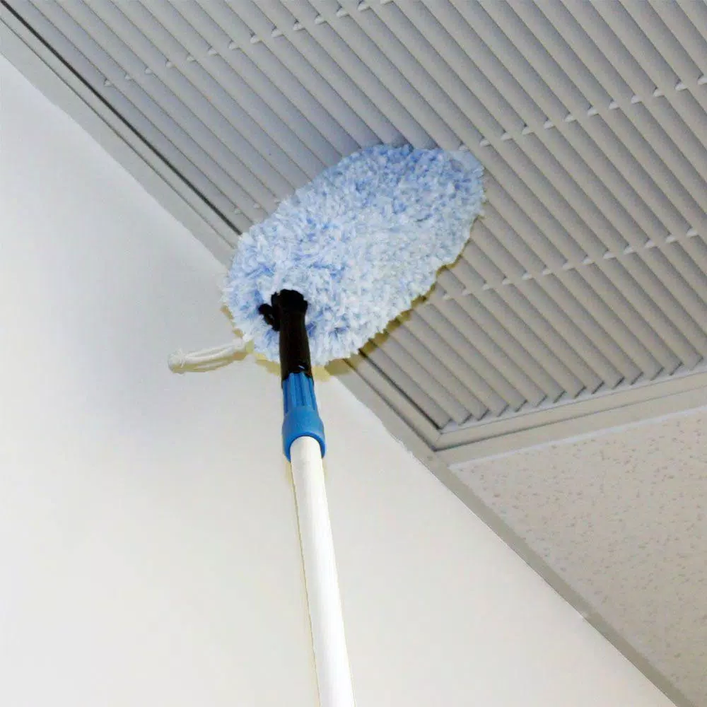 Unger Pro 6 in. Microfiber Wool Duster with Connect and Clean Locking System