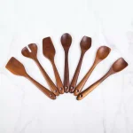 Creative Home 7-Piece Acacia Wood Kitchen Utensil Set with Carbonized Finish thumbnail 1