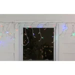 Northlight 100-Light Multi-Color LED Wide Angle Icicle Lights, 6.75 ft., White Wire thumbnail 2