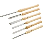 Shop Fox 6-Piece Deluxe HSS Lathe Chisel Set with Ash Handles thumbnail 1