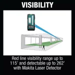 Makita 12V MAX CXT Green Beam Self-Leveling Cross-Line & 4-Point Laser Kit (2.0 Ah) thumbnail 11
