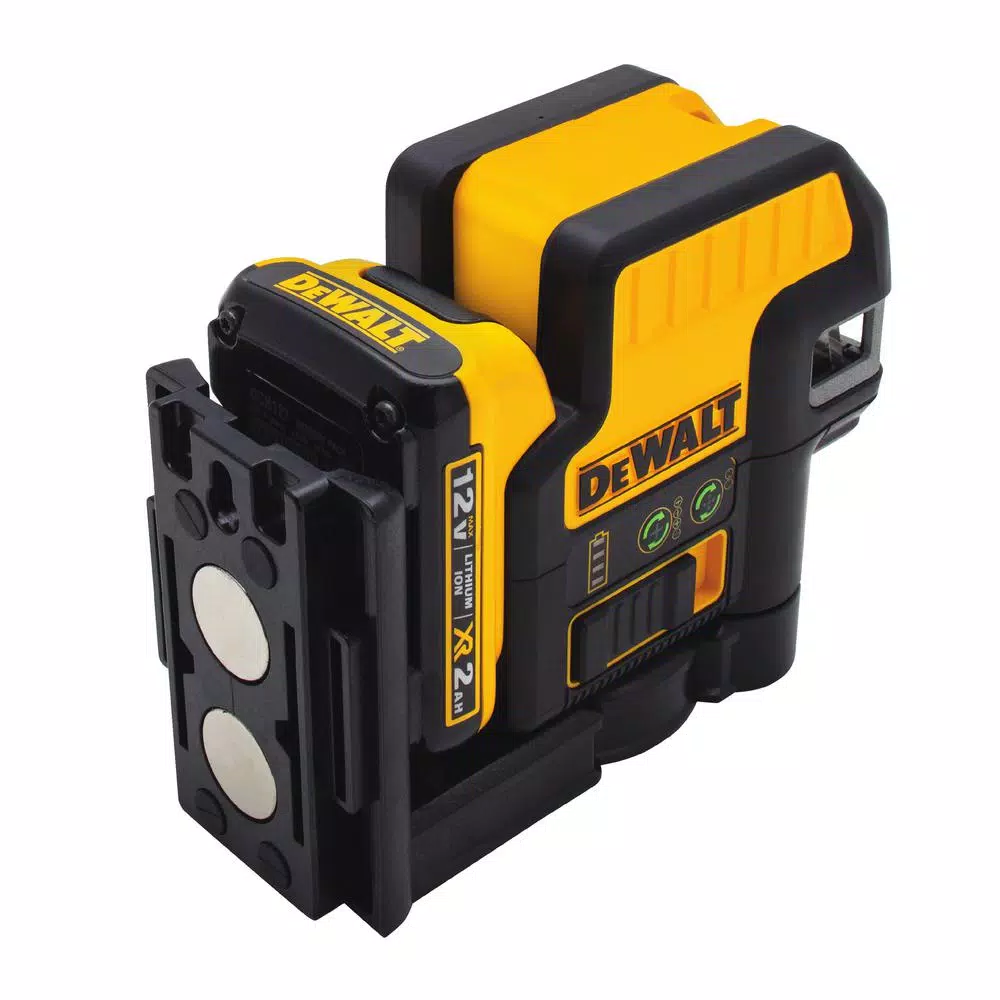 DEWALT 12V MAX Green Self-Leveling 2-Spot & Cross Line Laser Level Kit with 2Ah Battery & TSTAK Case