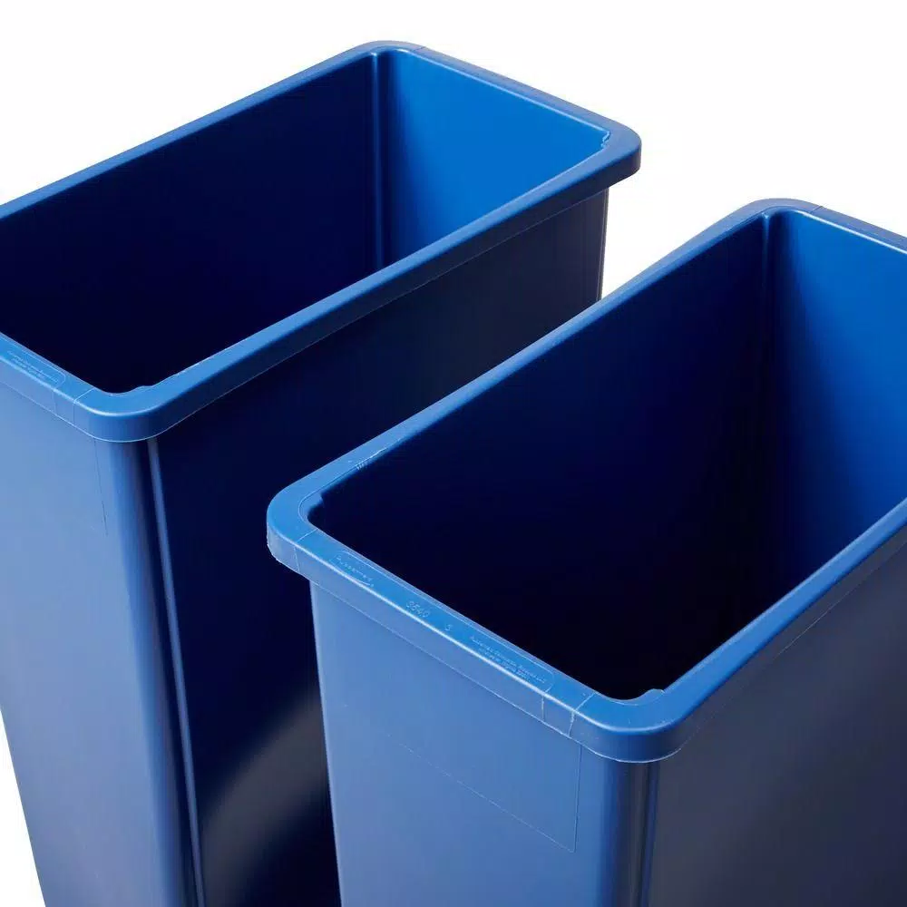 Rubbermaid Commercial Products 46 Gal. 2-Stream Glutton Recycling Station - High-Capacity Indoor/Outdoor Recycling Bin
