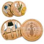 TOSCANA Picnic Time Snow White Circo Cheese Board and 4-Piece Tool Set, 10.2 in. Rubberwood thumbnail 3