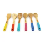 BergHOFF CooknCo Multi-Color Bamboo Utensil Set, 6-Piece Modern Kitchen Tool Set thumbnail 1