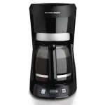 Hamilton Beach 12-Cup Programmable Drip Coffee Maker with Digital Clock, Black thumbnail 3