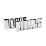 GearWrench 14-Piece 1/2 in. Drive SAE Deep Socket Set thumbnail 1