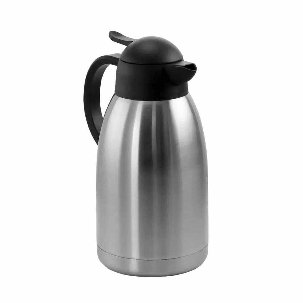 MegaChef 67.6 fl. oz. Stainless Steel Thermal Beverage Carafe with Black Lid