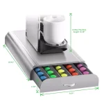 Mind Reader Anchor Silver Nespresso Coffee Capsule Drawer, 50-Capacity Pod Organizer & Machine Stand thumbnail 4