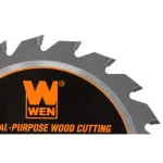 WEN 3-3/8 in. 20-Tooth Professional Woodworking Circular Saw Blade, 15 mm Arbor thumbnail 2