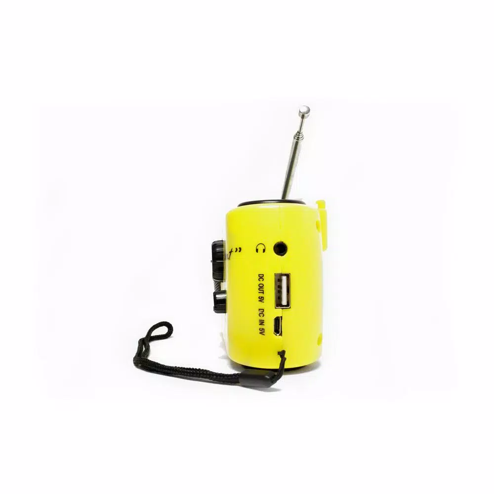 Mayday The Element Dynamo Powered Solar Emergency Radio and Flashlight with NOAA Weather Alert, Yellow