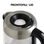 Ovente KG612S 1.7L Glass Electric Kettle, 1500W Silver Stainless Steel with Blue LED Light thumbnail 4