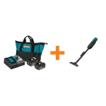 Makita 18V LXT Lithium-Ion 4.0 Ah Battery and Rapid Optimum Charger Starter Pack with Bonus Handheld Vacuum thumbnail 1