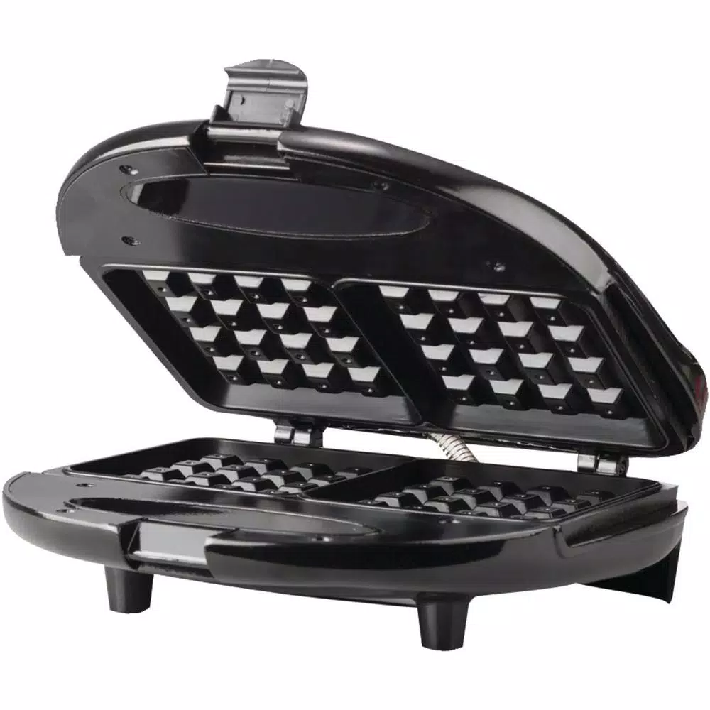 Brentwood Appliances TS-243 750W Dual Nonstick American Waffle Maker, Black