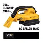 DEWALT 20V MAX Cordless 1/2 Gal. Wet/Dry Portable Vacuum (Tool-Only) thumbnail 2