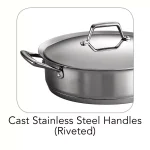 Tramontina Gourmet Prima 5 Qt. Stainless Steel Saute Pan with Lid thumbnail 3