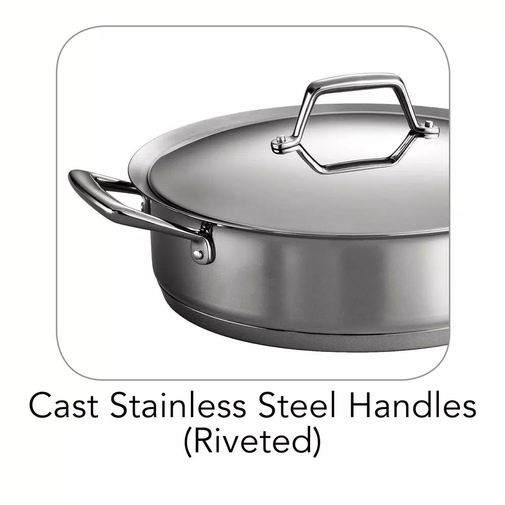 Tramontina Gourmet Prima 5 Qt. Stainless Steel Saute Pan with Lid