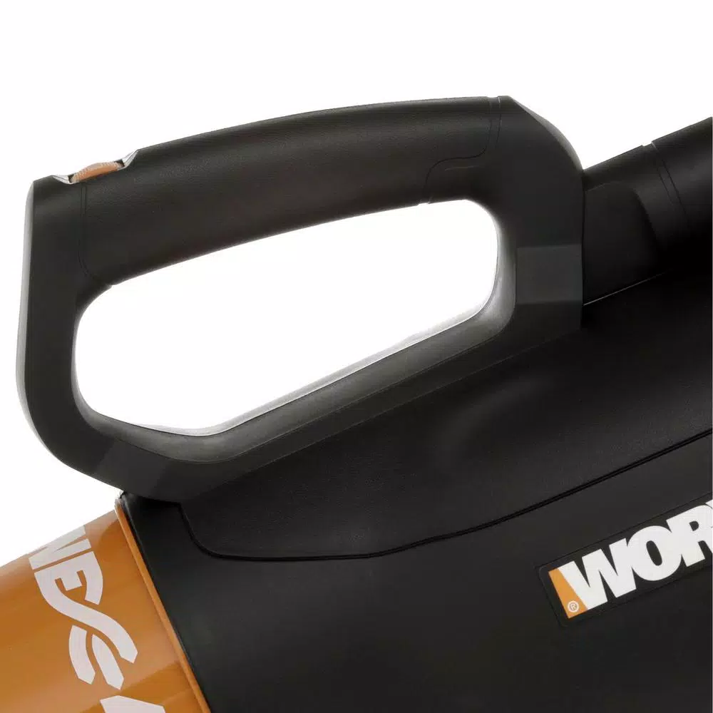 WORX WG519 7.5 Amp Electric Handheld Leaf Blower, 120 mph, 450 CFM, 2-Speed Turbine Technology
