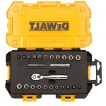 DEWALT 25-Piece 1/4 in. Drive SAE and Metric Ratchet and Socket Set thumbnail 1