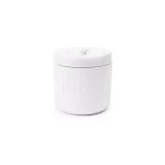 Fox Run White Porcelain Grease Container with Meshed Strainer and Lid thumbnail 1
