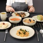 Vancasso 16-Piece Vintage Beige Porcelain Dinnerware Set - Service for 4 thumbnail 7