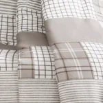 Lush Decor Greenville Taupe Reversible Plaid Cotton Throw Blanket thumbnail 3