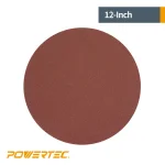 POWERTEC 12 in. 80 Grit Aluminum Oxide PSA Sanding Discs, 10-Pack thumbnail 4
