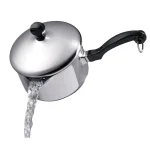 Farberware Classic Series 1 Qt. Stainless Steel Straining Saucepan with Lid and Pour Spouts thumbnail 1