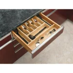 Rev-A-Shelf Wood Cutlery Tray Insert, Maple Hardwood Drawer Organizer, 20.62 in. W x 22 in. D thumbnail 2