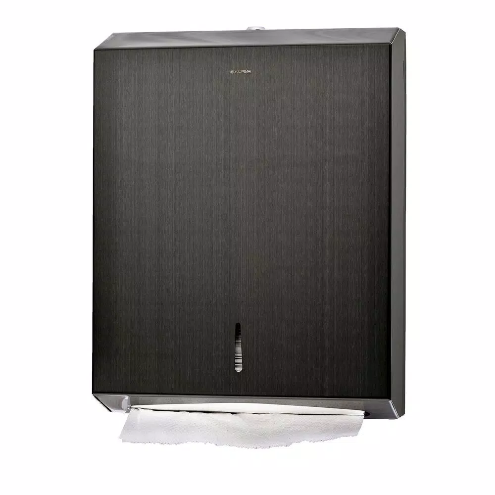 Alpine Industries Stainless Steel C-Fold and Multi-Fold Paper Towel Dispenser, Brushed Nickel