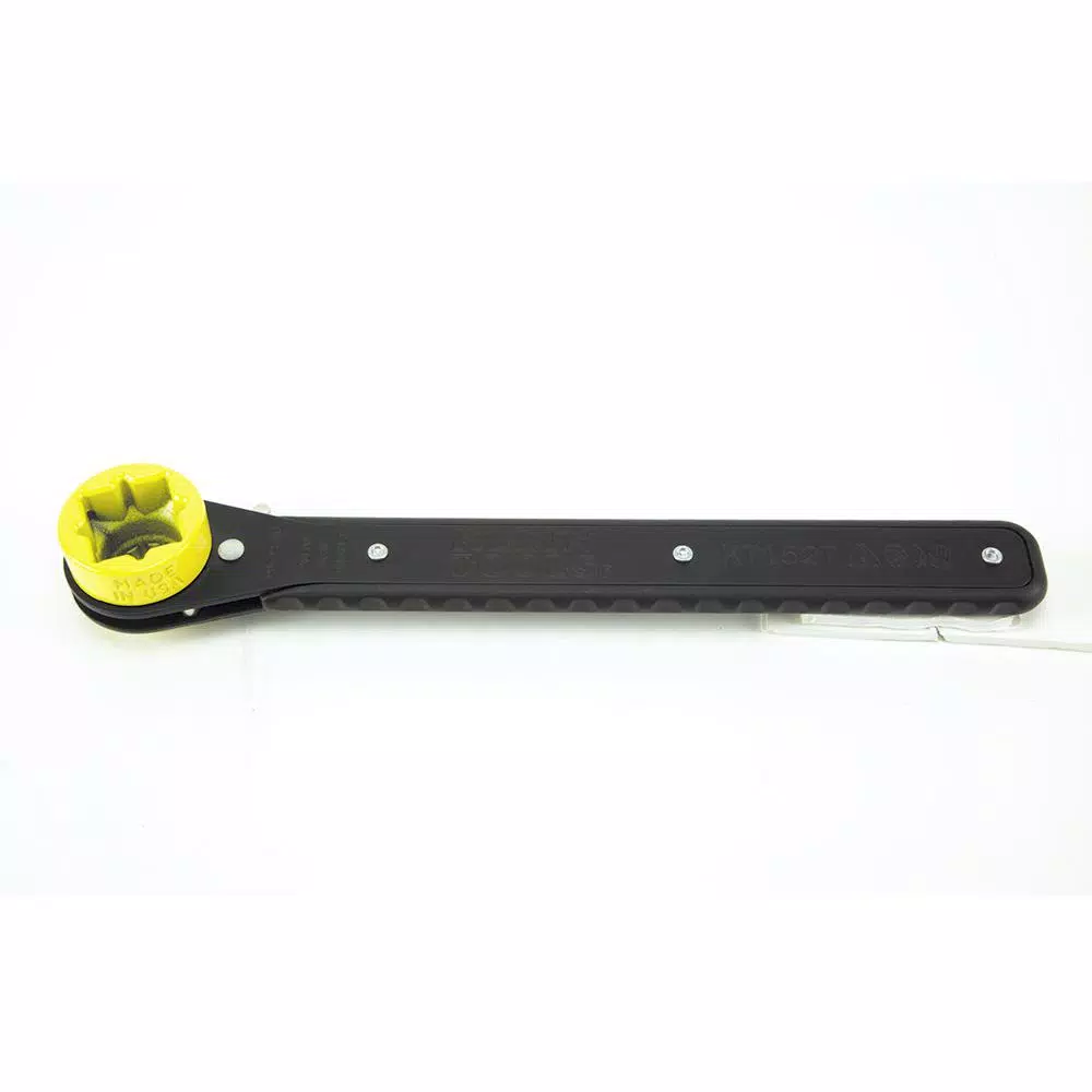 Klein Tools Slim Ratcheting Lineman's Wrench, 4-in-1 Multi-Size Utility Tool