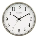 La Crosse Technology 12 in. Round Atomic Analog Wall Clock with Stainless Steel Frame thumbnail 3