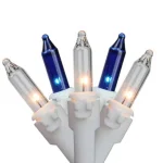 Northlight 10 ft. 150-Light Blue and Clear Mini Icicle Lights with White Wire thumbnail 1