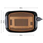 Ovente 1000W Portable Indoor Smokeless Grill, 13x10 inch Non-Stick Aluminum Grilling Plate, Copper thumbnail 9