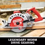 SKILSAW 7-1/4 in. 15 Amp Magnesium Worm Drive Corded Circular Saw with Diablo Carbide Blade thumbnail 2