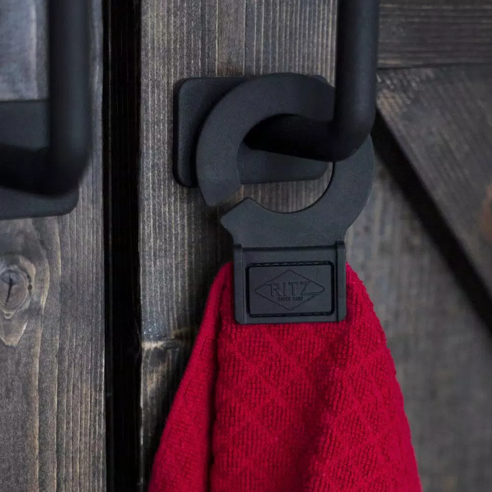 RITZ Hook and Hang Paprika Woven Cotton Kitchen Towel Set of 2