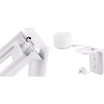 Wasserstein AC Outlet Mount for Google Nest WiFi, Nest Mini, and Nest Hub - Wall Outlet Shelf (2-Pack) thumbnail 4